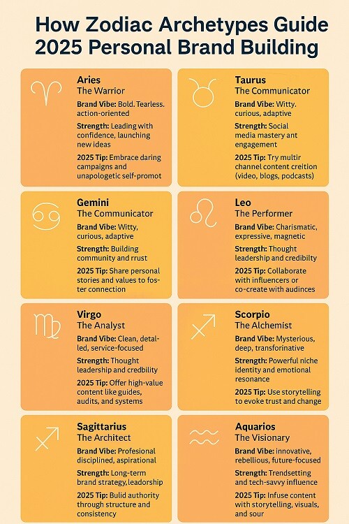 How Zodiac Archetypes Guide 2025 Personal Brand Building